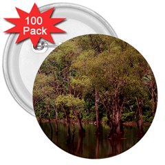 Landscape Jungle Reflection Nature 3  Buttons (100 Pack)  by Wegoenart