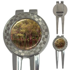 Landscape Jungle Reflection Nature 3-in-1 Golf Divots by Wegoenart