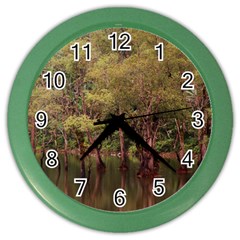 Landscape Jungle Reflection Nature Color Wall Clock by Wegoenart