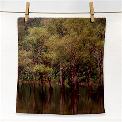 Landscape Jungle Reflection Nature Face Towel by Wegoenart