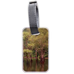 Landscape Jungle Reflection Nature Luggage Tag (two Sides) by Wegoenart