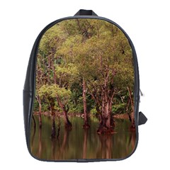 Landscape Jungle Reflection Nature School Bag (xl) by Wegoenart