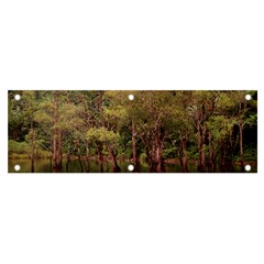 Landscape Jungle Reflection Nature Banner And Sign 6  X 2  by Wegoenart