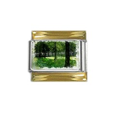 Beeches Trees Tree Lawn Forest Nature Gold Trim Italian Charm (9mm) by Wegoenart