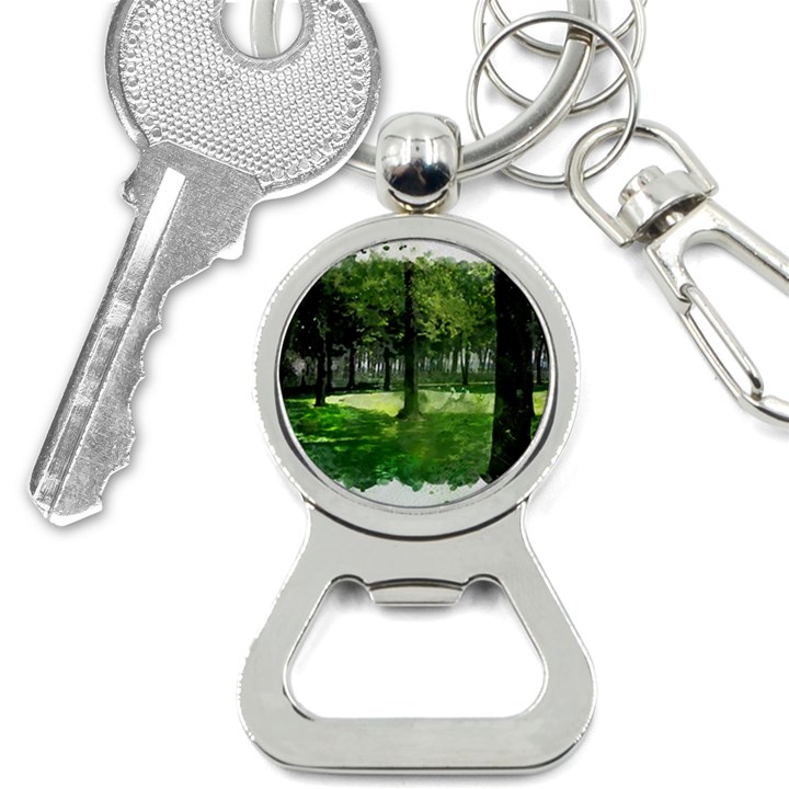 Beeches Trees Tree Lawn Forest Nature Bottle Opener Key Chain