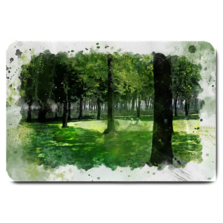 Beeches Trees Tree Lawn Forest Nature Large Doormat