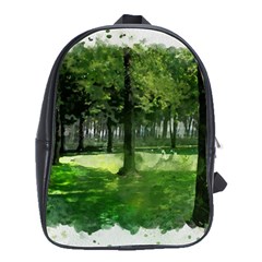 Beeches Trees Tree Lawn Forest Nature School Bag (large) by Wegoenart