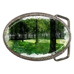 Beeches Trees Tree Lawn Forest Nature Belt Buckles by Wegoenart