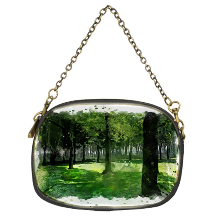 Beeches Trees Tree Lawn Forest Nature Chain Purse (Two Sides)