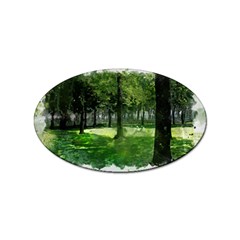 Beeches Trees Tree Lawn Forest Nature Sticker Oval (100 Pack) by Wegoenart