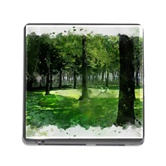 Beeches Trees Tree Lawn Forest Nature Memory Card Reader (square 5 Slot) by Wegoenart