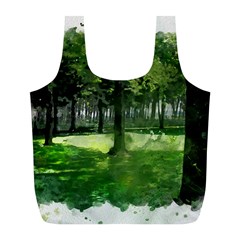 Beeches Trees Tree Lawn Forest Nature Full Print Recycle Bag (l) by Wegoenart