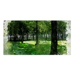 Beeches Trees Tree Lawn Forest Nature Satin Shawl 45  x 80  Front