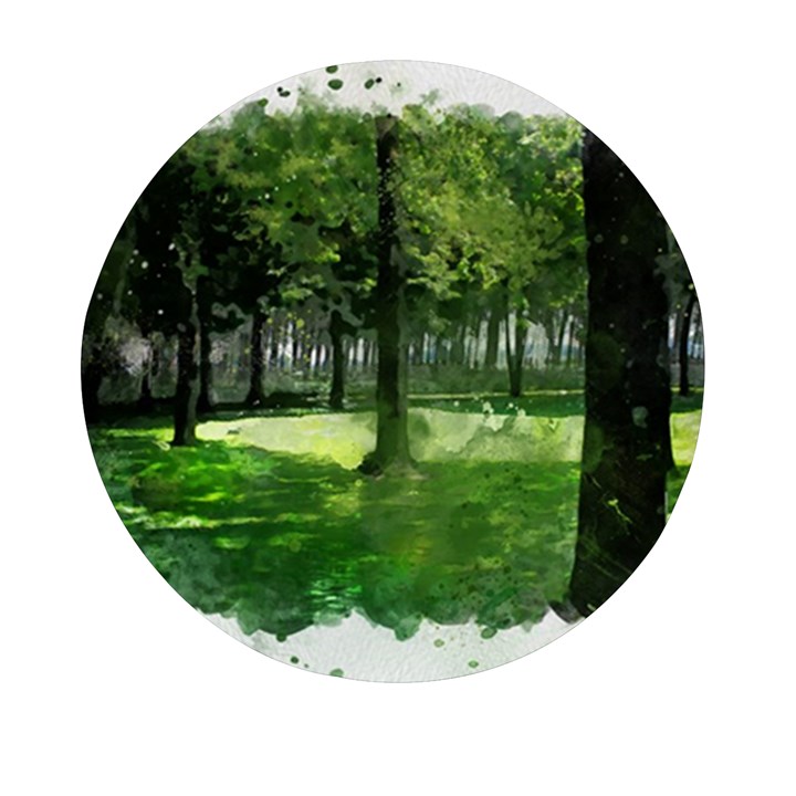 Beeches Trees Tree Lawn Forest Nature Mini Round Pill Box