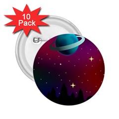 Asteroid Comet Star Space Aurora 2 25  Buttons (10 Pack)  by Wegoenart