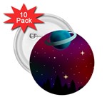 Asteroid Comet Star Space Aurora 2.25  Buttons (10 pack)  Front