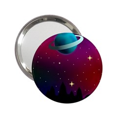 Asteroid Comet Star Space Aurora 2 25  Handbag Mirrors