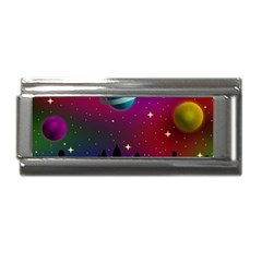 Asteroid Comet Star Space Aurora Superlink Italian Charm (9mm) by Wegoenart