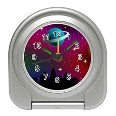 Asteroid Comet Star Space Aurora Travel Alarm Clock by Wegoenart