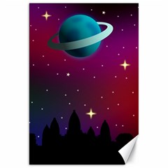 Asteroid Comet Star Space Aurora Canvas 20  X 30  by Wegoenart