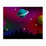 Asteroid Comet Star Space Aurora Small Glasses Cloth (2 Sides) Front