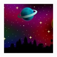 Asteroid Comet Star Space Aurora Medium Glasses Cloth (2 Sides) by Wegoenart