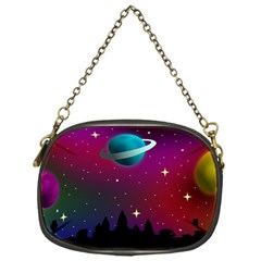 Asteroid Comet Star Space Aurora Chain Purse (one Side) by Wegoenart