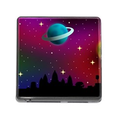 Asteroid Comet Star Space Aurora Memory Card Reader (square 5 Slot) by Wegoenart