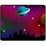 Asteroid Comet Star Space Aurora Fleece Blanket (Medium)  60 x50  Blanket Front