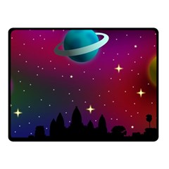 Asteroid Comet Star Space Aurora Fleece Blanket (small) by Wegoenart