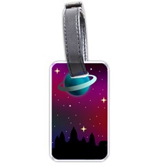 Asteroid Comet Star Space Aurora Luggage Tag (one Side) by Wegoenart