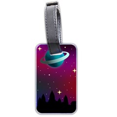 Asteroid Comet Star Space Aurora Luggage Tag (two Sides) by Wegoenart