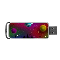 Asteroid Comet Star Space Aurora Portable Usb Flash (one Side) by Wegoenart