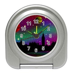 Illustration Clock Asteroid Comet Galaxy Travel Alarm Clock by Wegoenart