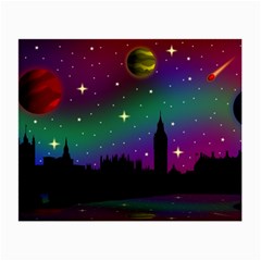 Illustration Clock Asteroid Comet Galaxy Small Glasses Cloth by Wegoenart