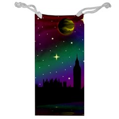 Illustration Clock Asteroid Comet Galaxy Jewelry Bag