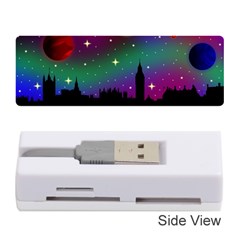 Illustration Clock Asteroid Comet Galaxy Memory Card Reader (stick) by Wegoenart