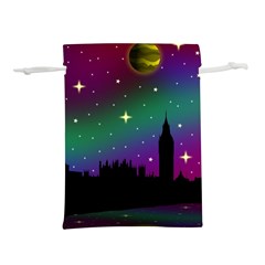 Illustration Clock Asteroid Comet Galaxy Lightweight Drawstring Pouch (l) by Wegoenart