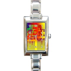 Code Binary System Rectangle Italian Charm Watch by Wegoenart