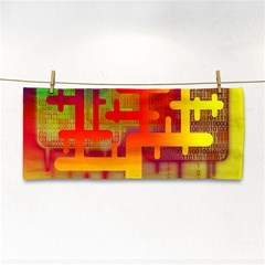 Code Binary System Hand Towel by Wegoenart