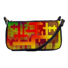 Code Binary System Shoulder Clutch Bag by Wegoenart