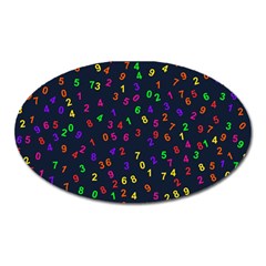 Number Digit Learning Education Oval Magnet by Wegoenart