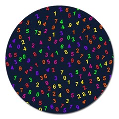 Number Digit Learning Education Magnet 5  (round) by Wegoenart