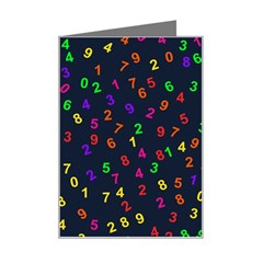 Number Digit Learning Education Mini Greeting Card by Wegoenart