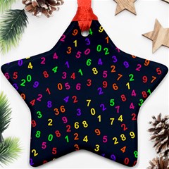 Number Digit Learning Education Star Ornament (two Sides) by Wegoenart