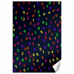 Number Digit Learning Education Canvas 12  X 18  by Wegoenart