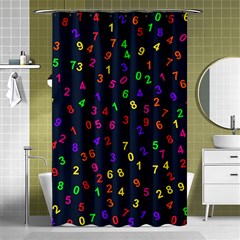 Number Digit Learning Education Shower Curtain 48  X 72  (small)  by Wegoenart