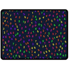 Number Digit Learning Education Double Sided Fleece Blanket (large)  by Wegoenart