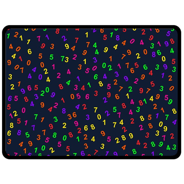 Number Digit Learning Education Double Sided Fleece Blanket (Large) 