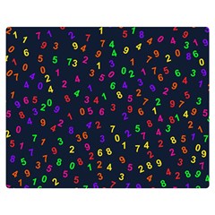 Number Digit Learning Education Double Sided Flano Blanket (medium)  by Wegoenart